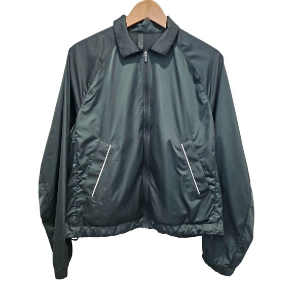 Lululemon Jackets & Blazers - Lululemon Stretch Satin Nylon Rainforest Green Athleisure Cropped Jacket Sm